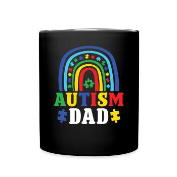 Autismus Autism Dad Toleranz Autism Awareness - Tasse einfarbig - Schwarz - Vorne
