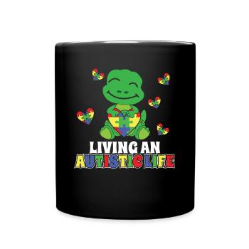 Autismus Living An Autistic Life Autism Awareness - Mug uni - noir - Devant