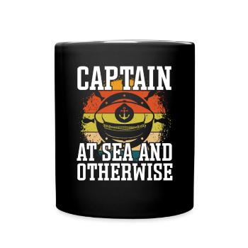 Capitaine Capitaine En Mer Et Autrement Bateau De Navire - Mug uni - noir - Devant