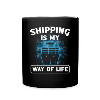 Captain Shipping Is My Way Of Life Ship Boat - Full Colour Mug - black - Front