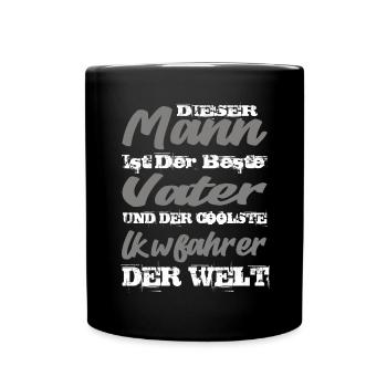 Lkwfahrer - Tasse einfarbig - Schwarz - Vorne
