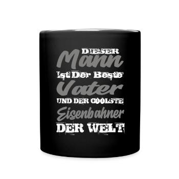 Eisenbahner - Tasse einfarbig - Schwarz - Vorne