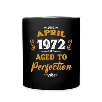 Avril 1972 Cadeau d’anniversaire vintage - Mug uni - noir - Devant