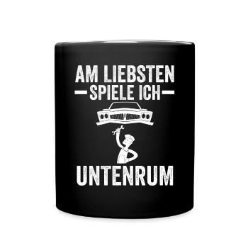 Auto Mechaniker KFZ Mechatroniker Tuner Schrauber - Tasse einfarbig - Schwarz - Vorne