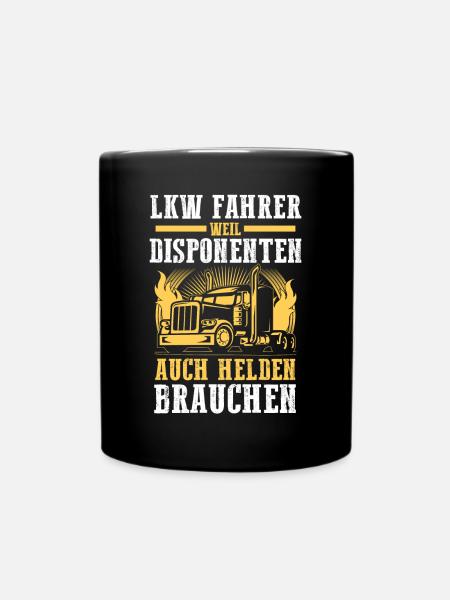 LKW Fahrer Fernfahrer Lastkraftwagen Trucker - Tasse einfarbig - Schwarz