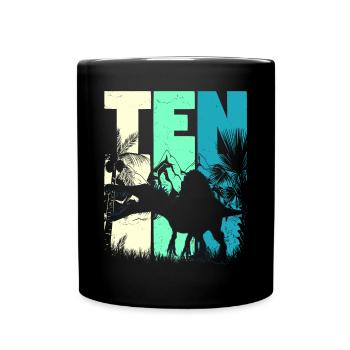 Spinosaurus 10 ans garçon 10e anniversaire - Mug uni - noir - Devant