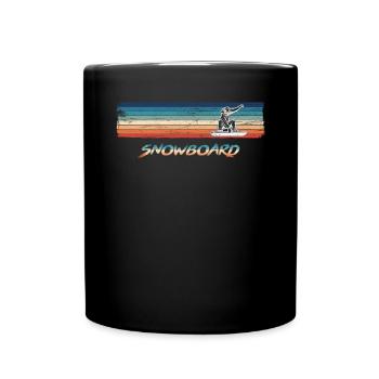 Rétro Snowboard Distressed Vintage - Mug uni - noir - Devant