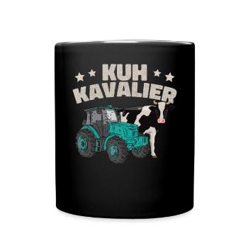 Lustiges Bauern Landwirt Geschenk - Tasse einfarbig - Schwarz - Vorne
