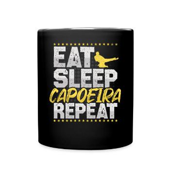 Capoeira Manger Dormir Répéter Arts Martiaux Capoeira - Mug uni - noir - Devant