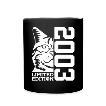 LIMITED EDITION 2003 CAT 23RD BIRTHDAY - Full Colour Mug - black - Front