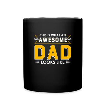 Papa Zitat Männer Papa Geburtstag Vatertag Papa - Tasse einfarbig - Schwarz - Vorne