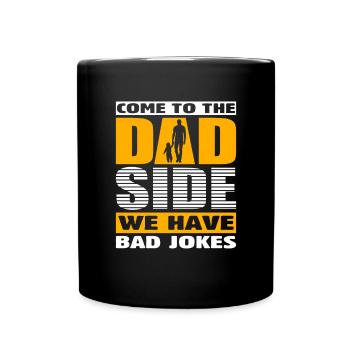 Lustiger Papa Vatertag Witz Humor Papa Sohn - Tasse einfarbig - Schwarz - Vorne
