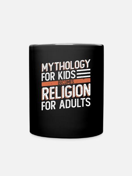 Atheist Atheism Anti Church Anti Religion - Full Colour Mug - black