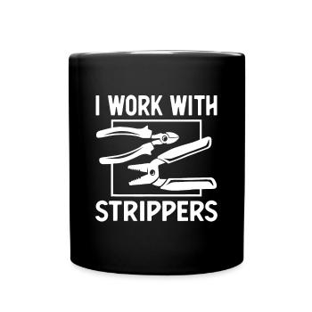 Lustige Elektriker-Kunst für Männer Dad Elektronik Engi - Tasse einfarbig - Schwarz - Vorne