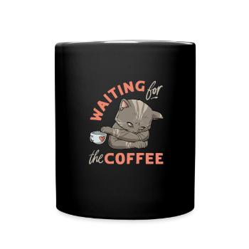 Conception de chat de café pour un accro au café - Mug uni - noir - Devant