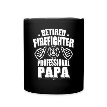 Pompier à la retraite masculin et cadeau de retraite Papa - Mug uni - noir - Devant