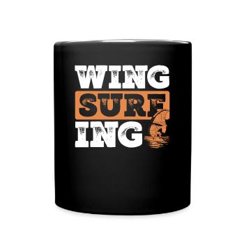 Wingsurf sur la mer - Mug uni - noir - Devant