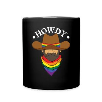 Bonjour Cowboy Gay - Mug uni - noir - Devant