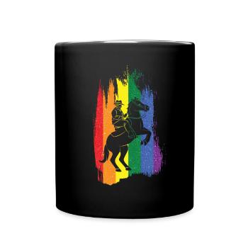Cowboy gay rétro - Mug uni - noir - Devant
