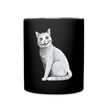 Bright cat for cat owners - Full Colour Mug - black - Front