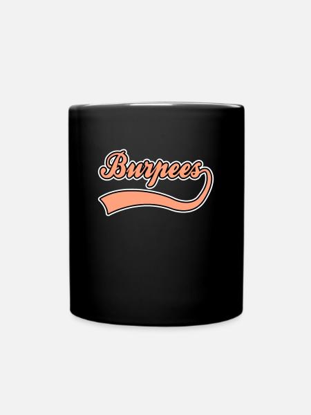 Burpees Schriftzug - Tasse einfarbig - Schwarz