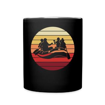 Rafting White Water Boating Retro Gift - Full Colour Mug - black - Front