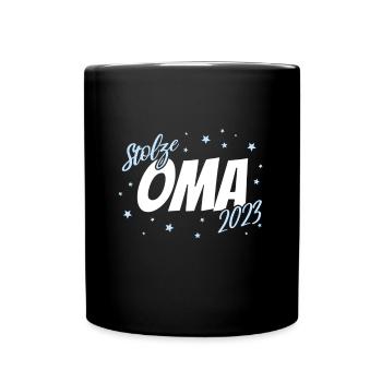 Stolze Oma 2023 Junge - Tasse einfarbig - Schwarz - Vorne