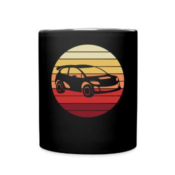 Rallye Motorsport Rennwagen Fahrer Retro Geschenk - Tasse einfarbig - Schwarz - Vorne