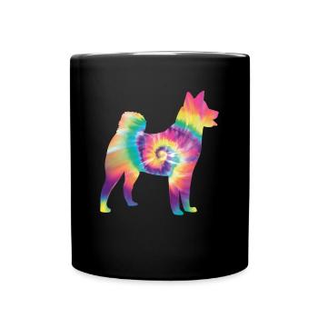 Tie Dye Dog - Full Colour Mug - black - Front