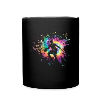 Tie dye Basketball Girls - Full Colour Mug - black - Front