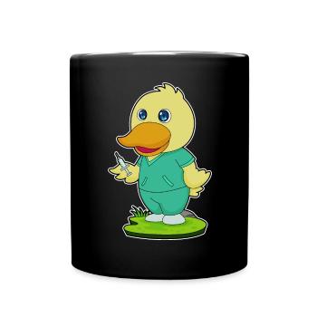 Duck Nurse Nursing Everyday Life - Full Colour Mug - black - Front