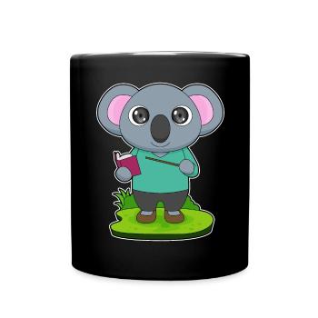 Koala Teacher Pointing Stick School - Full Colour Mug - black - Front