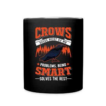 Crow Raven Crow Crow Husbandry Crow Breeder - Full Colour Mug - black - Front