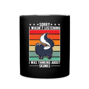 Stinktier Geschenk - Tasse einfarbig - Schwarz - Vorne