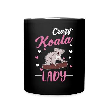 Crazy Koala Woman - Full Colour Mug - black - Front