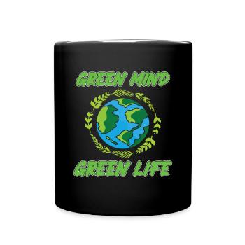 Eco-friendly Earth Planet Save Earth Day - Full Colour Mug - black - Front