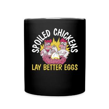 Hühnerzüchter Hühnerflüsterer Nutztier - Tasse einfarbig - Schwarz - Vorne