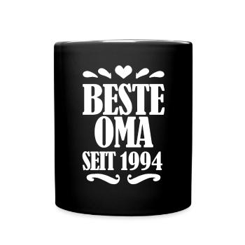 Beste Oma seit 1994 - Oma Geschenk - Tasse einfarbig - Schwarz - Vorne