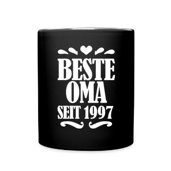 Beste Oma seit 1997 - Oma Geschenk - Tasse einfarbig - Schwarz - Vorne