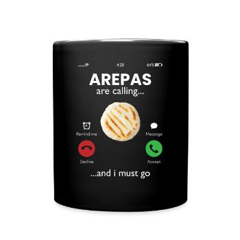 arepas are calling, arepas - Full Colour Mug - black - Front