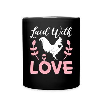 Hühnerzüchter Hühnerflüsterer Nutztier - Tasse einfarbig - Schwarz - Vorne