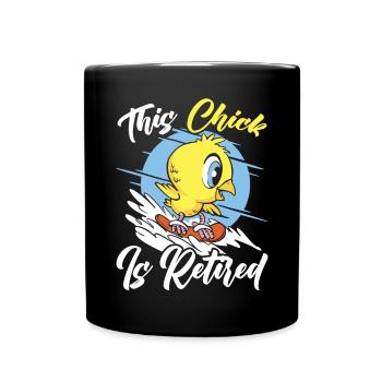 Ce poussin est de la volaille d’élevage de poulet à la retraite - Mug uni - noir - Devant