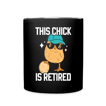 Ce poussin est de la volaille d’élevage de poulet à la retraite - Mug uni - noir - Devant