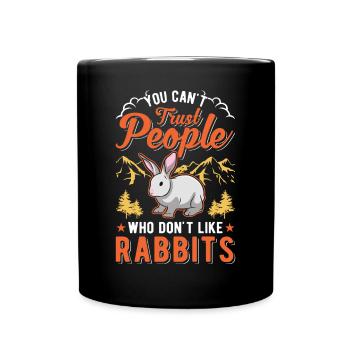 Kaninchen Geschenk Häschen Hase Kaninchen - Tasse einfarbig - Schwarz - Vorne