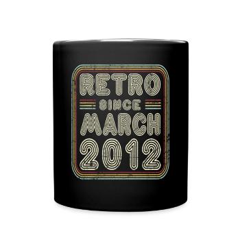 Anniversaire Mars 2012 Cadeau rétro - Mug uni - noir - Devant