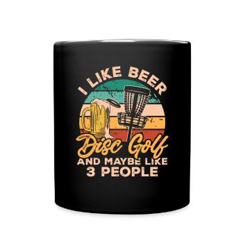 Discgolf Disc Golf Frisbee - Tasse einfarbig - Schwarz - Vorne