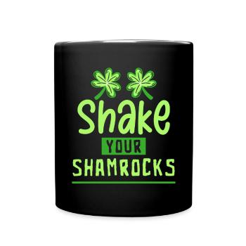 Lustige Irische Saint Patricks Day Shake Your - Tasse einfarbig - Schwarz - Vorne