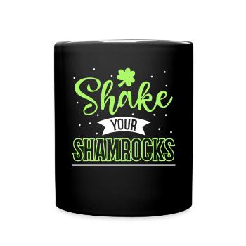 Lustige Irische Saint Patricks Day Shake Your - Tasse einfarbig - Schwarz - Vorne