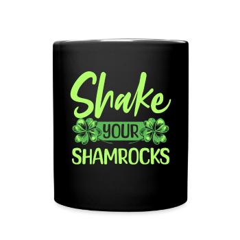 Lustige Irische Saint Patricks Day Shake Your - Tasse einfarbig - Schwarz - Vorne