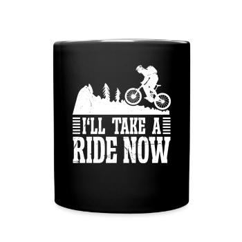 Mountainbiking Outdoor Design Men Women - Tasse einfarbig - Schwarz - Vorne